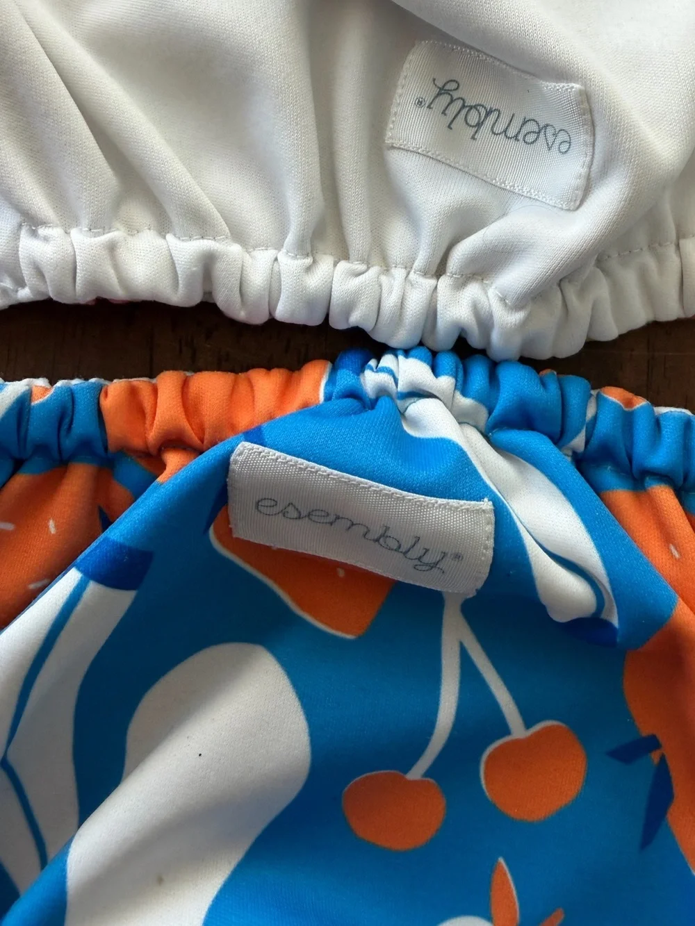 Esembly lot of 2 snap cloth diaper covers size 1 7-17lbs